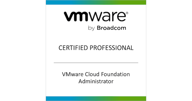VMware Certified Professional - VMware Cloud Foundation Administrator badge